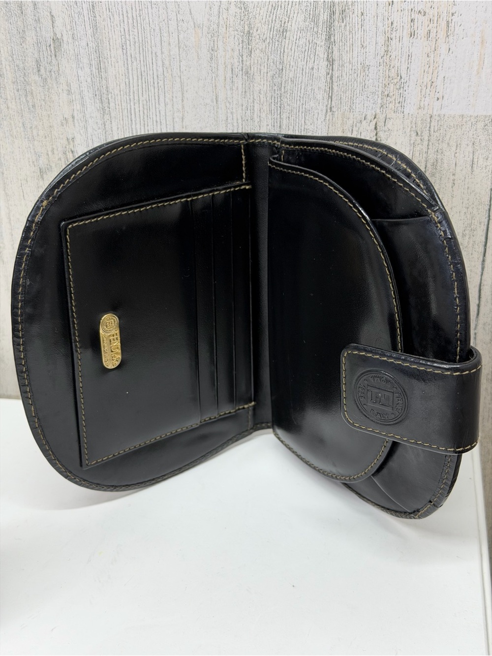 Vintage Fendi Pequin Striped Dome Wallet - Picture 11 of 13